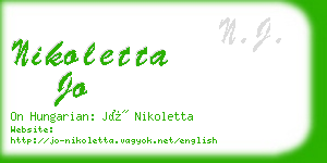 nikoletta jo business card